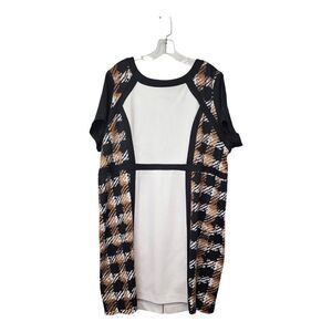 Shelby and Palmer Black Colorblock Sheath Dress Plus Size 20W